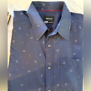 Marmot Navy Blue Casual Button Down Shirt